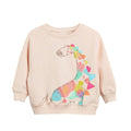 Toddler Girls Cartoon Giraffe Pattern Sweater - Kidsyard Greenland