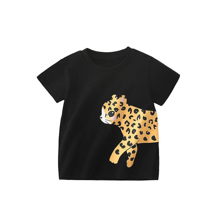 Toddler/Kid Girl Cartoon Leopard Print Design T-shirt