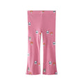 Toddler/Kid Girl Cartoon Panda and Bear Print Design Pink Leggings