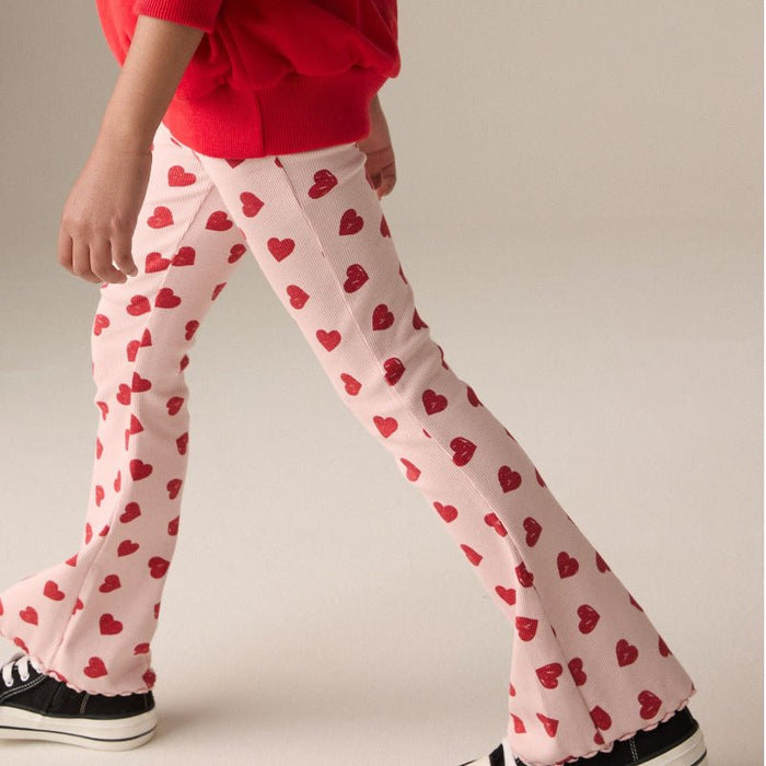 Toddler/Kid Girl Cute Hearts Print Pink Leggings