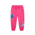 Toddler/Kid Girl Dinosaur Embroidery Design Pink Pants