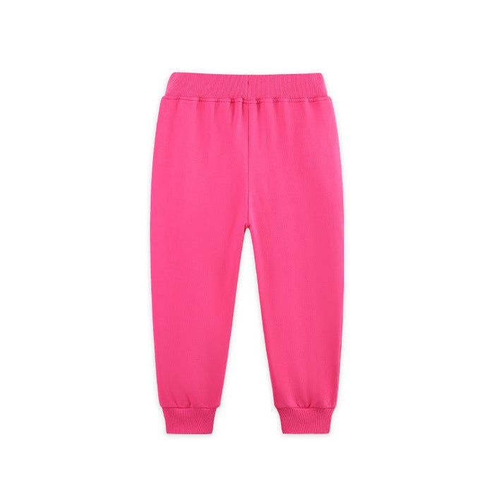 Toddler/Kid Girl Dinosaur Embroidery Design Pink Pants