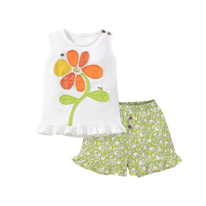 Toddler/Kid Girl Floral Top and Shorts Set