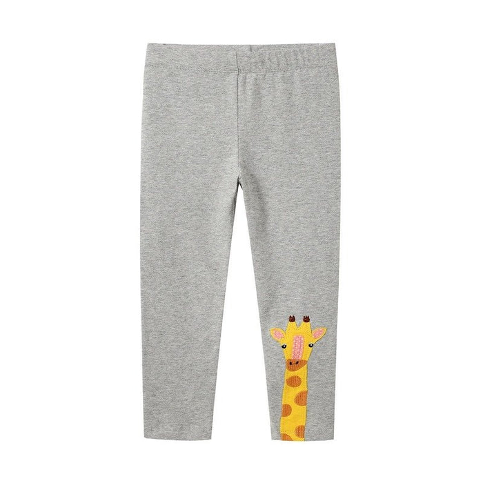 Toddler/Kid Girl Giraffe Pattern Gray Leggings