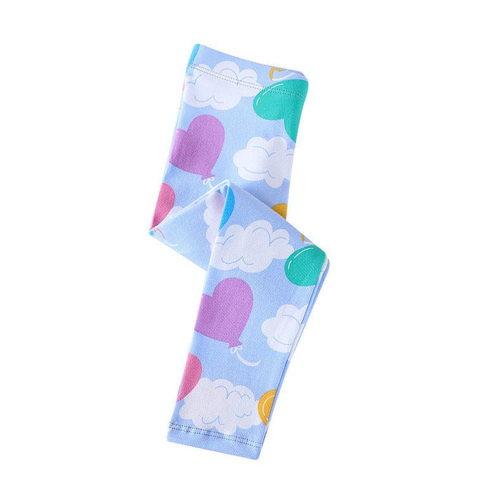 Toddler/Kid Girl Heart Balloons and Clouds Design Leggings