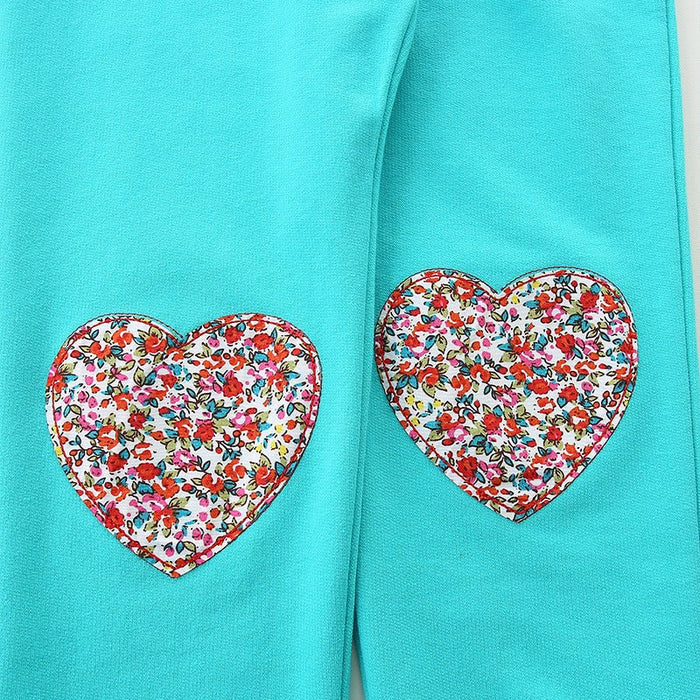 Toddler/Kid Girl Hearts Embroidery Design Pants