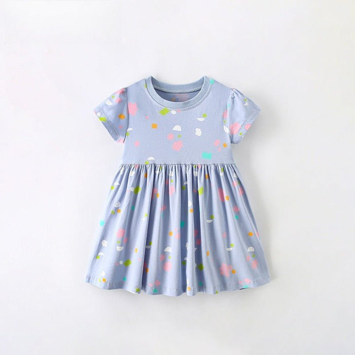 Toddler/Kid Girl Light Blue Cotton Summer Dress