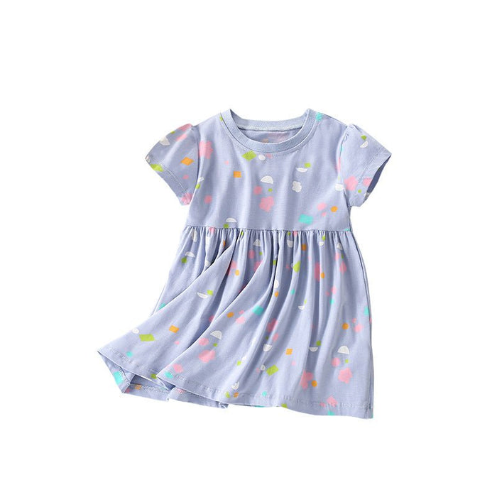Toddler/Kid Girl Light Blue Cotton Summer Dress