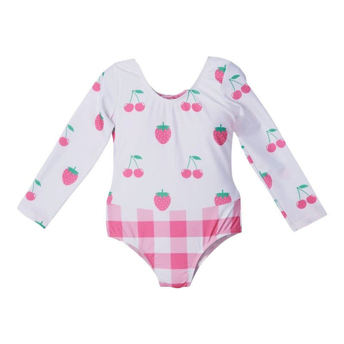 Toddler/Kid Girl Mix Prints Long Sleeve Swimsuit ( 3 Designs)