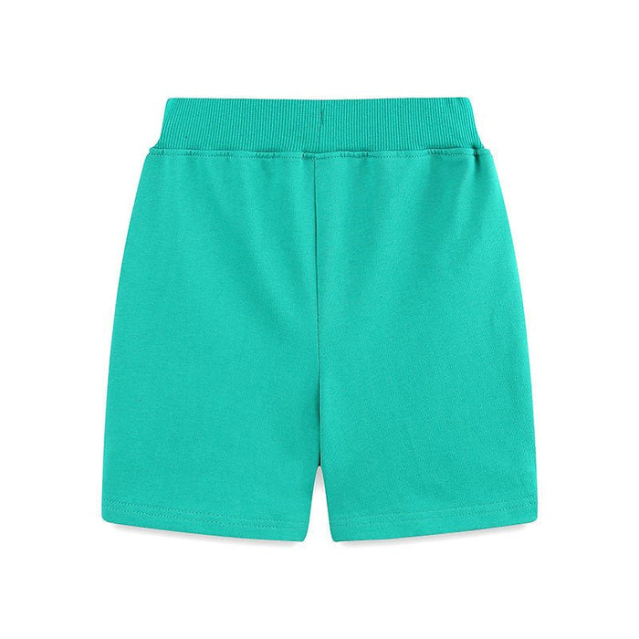 Toddler/Kid Girl Pink Flamingos Embroidery Green Shorts