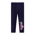 Toddler/Kid Girl Pink Flowers Embroidery Design Leggings