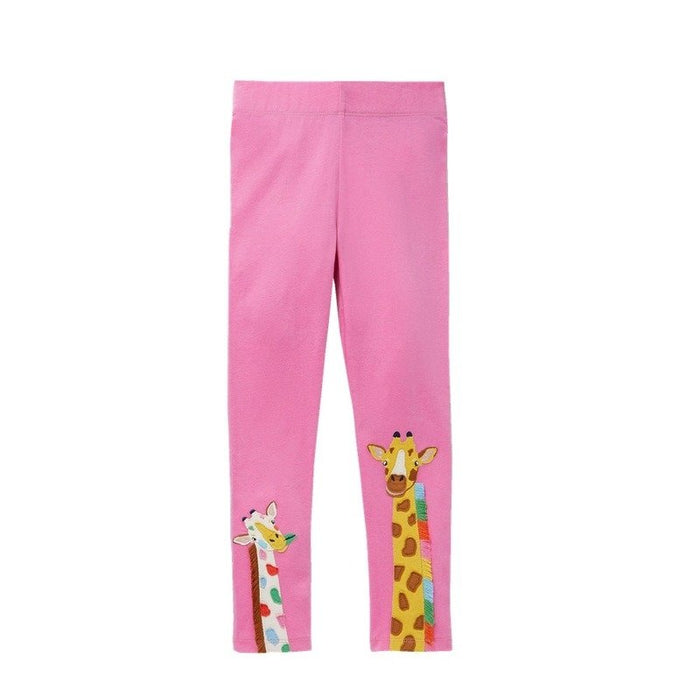 Toddler/Kid Girl Pink Giraffe Pattern Leggings