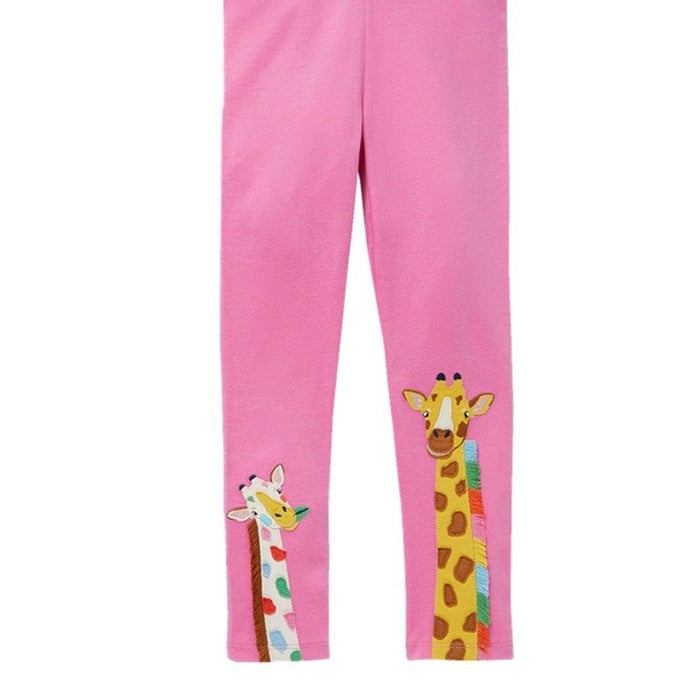 Toddler/Kid Girl Pink Giraffe Pattern Leggings