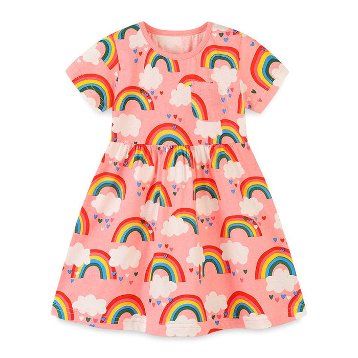 Toddler/Kid Girl Rainbow Design Dress