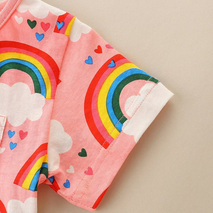 Toddler/Kid Girl Rainbow Design Dress