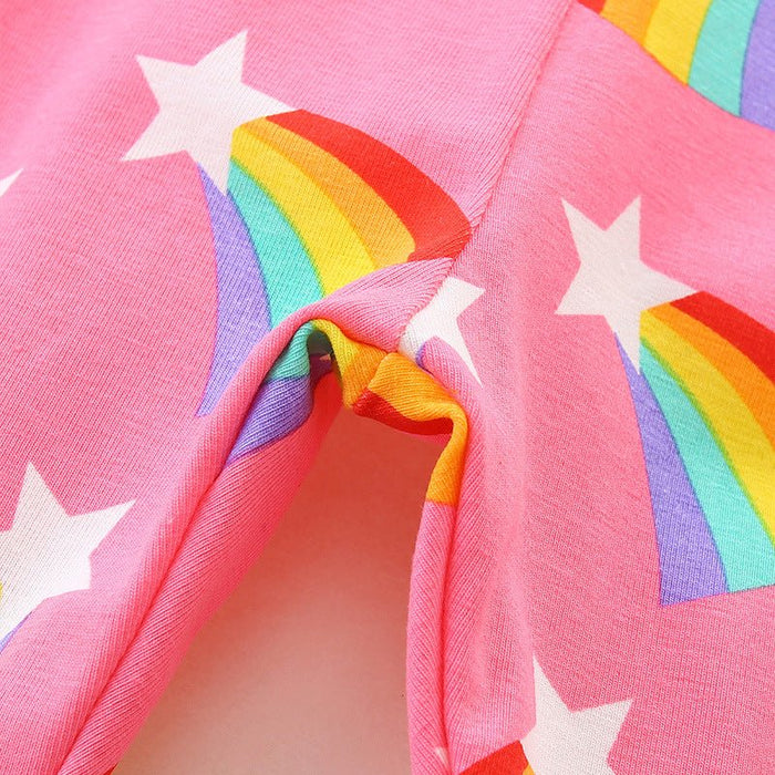 Toddler/Kid Girl Star with Rainbow Print Design Leggings