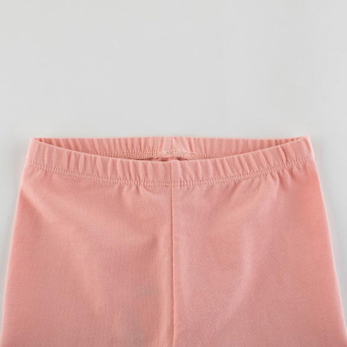 Baby Girls Summer Cotton Pants in Pink and Grey - Kidsyard Greenland
