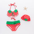 Toddler/Kid Girl's 3-Piece Strawberry Design Swimsuit