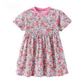 Toddler/Kid Girls Allover Floral Print Short Sleeve Casual Dress