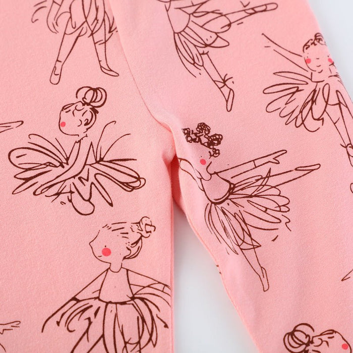Toddler/Kid Girl's Ballerina Design Pink Leggings