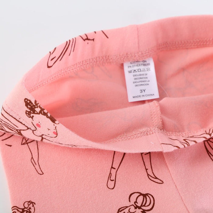 Toddler/Kid Girl's Ballerina Design Pink Leggings