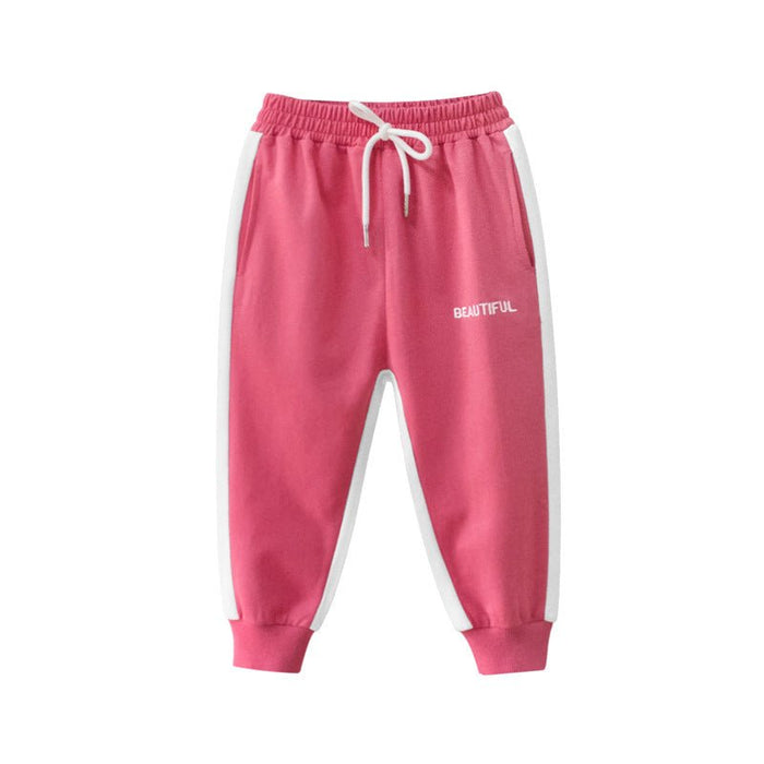 Toddler/Kid Girl's "Beautiful" Casual Cotton Pants (3 colors)