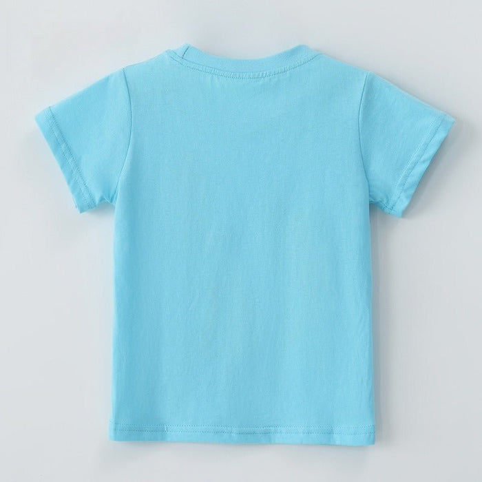 Toddler/Kid Girls Blue Fairy and Butterfly Embroidered T-Shirt