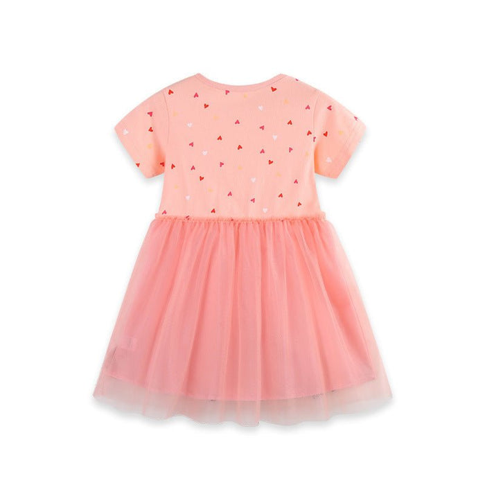 Toddler/Kid Girls Bunny Applique Mesh Tutu Dress