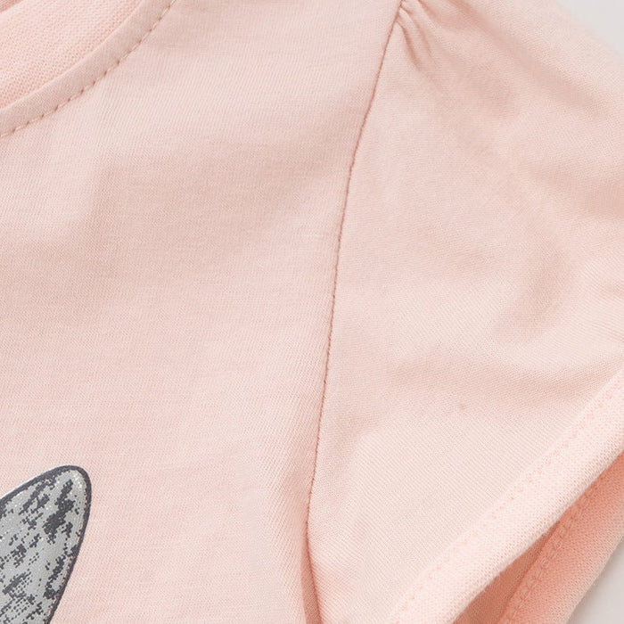Toddler/Kid GIrl's Bunny Print Tee with Pants Set
