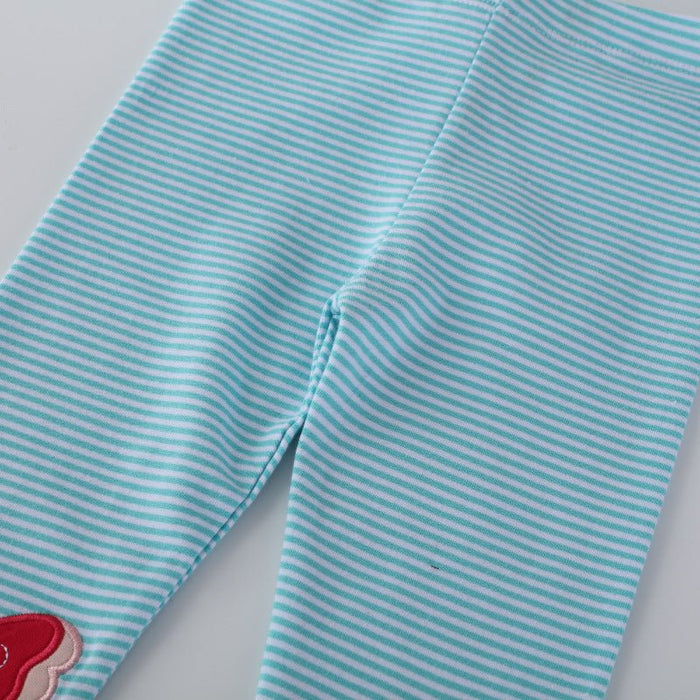 Toddler/Kid Girl's Cartoon Butterfly Design Blue Leggings