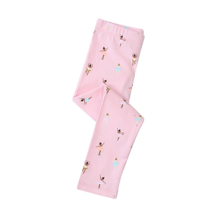 Toddler/Kid Girl's Cartoon Dancing Princess Design Pink Leggings