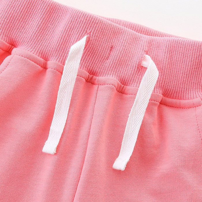 Toddler/Kid Girl's Colorful Floral Embroidery Design Pink Shorts