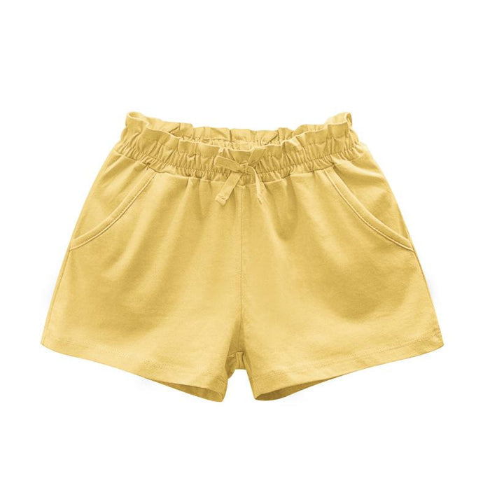 Cute Toddler Girls Short in Pink and Yellow - Kidsyard Greenland