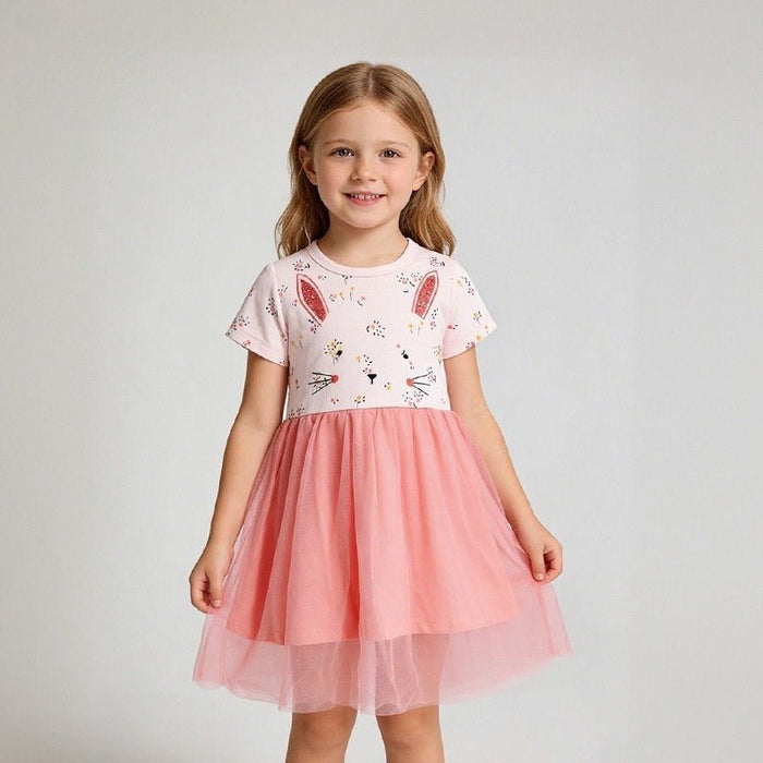 Toddler/Kid Girls' Cute Pink Rabbit Design Dress
