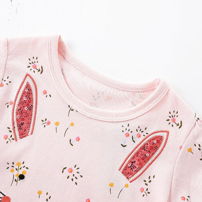 Toddler/Kid Girls' Cute Pink Rabbit Design Dress