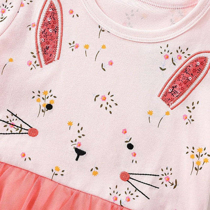 Toddler/Kid Girls' Cute Pink Rabbit Design Dress