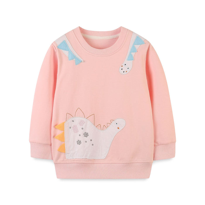 Toddler/Kid Girl's Dinosaur Design Cotton Sweatshirt