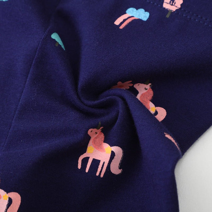 Toddler/Kid Girl's Floral and Unicorn Print Design Leggings