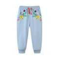 Toddler/Kid Girl's Floral Design Blue Pants