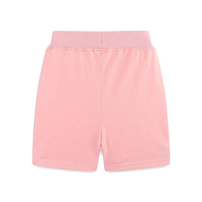 Toddler/Kid Girl's Floral Embroidery Design Pink Shorts