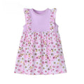 Toddler/Kid Girls Floral Spliced Ruffle Sleeveless Casual Dress