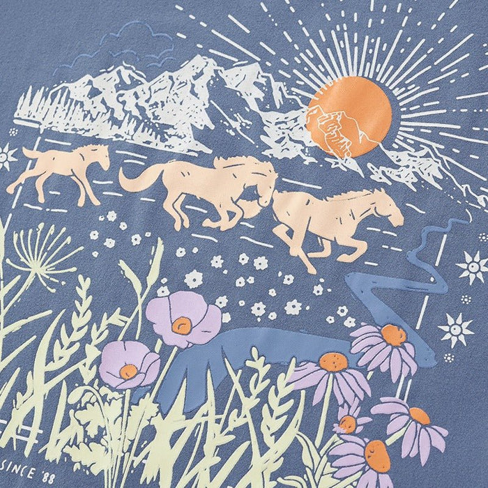 Toddler/Kid Girls Nature Print Crew Neck Design T-shirt