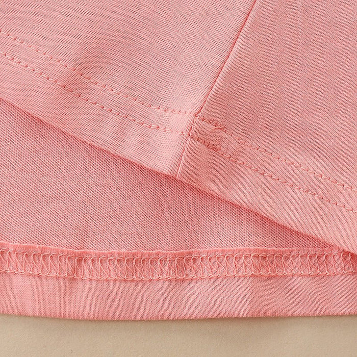 Toddler/Kid Girl's Pink Deer Embroidered Long-sleeve Dress