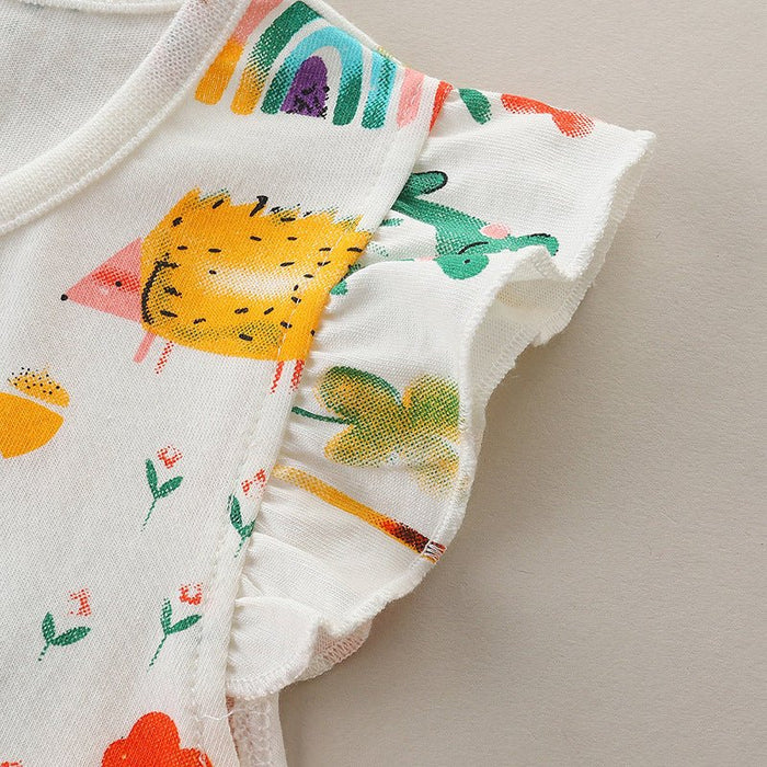 Toddler/Kid Girl's Sleeveless Cartoon Print Element Dress