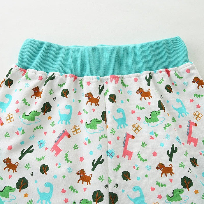 Toddler/Kid Girl's Soft Knit Shorts with Cartoon Animal Design