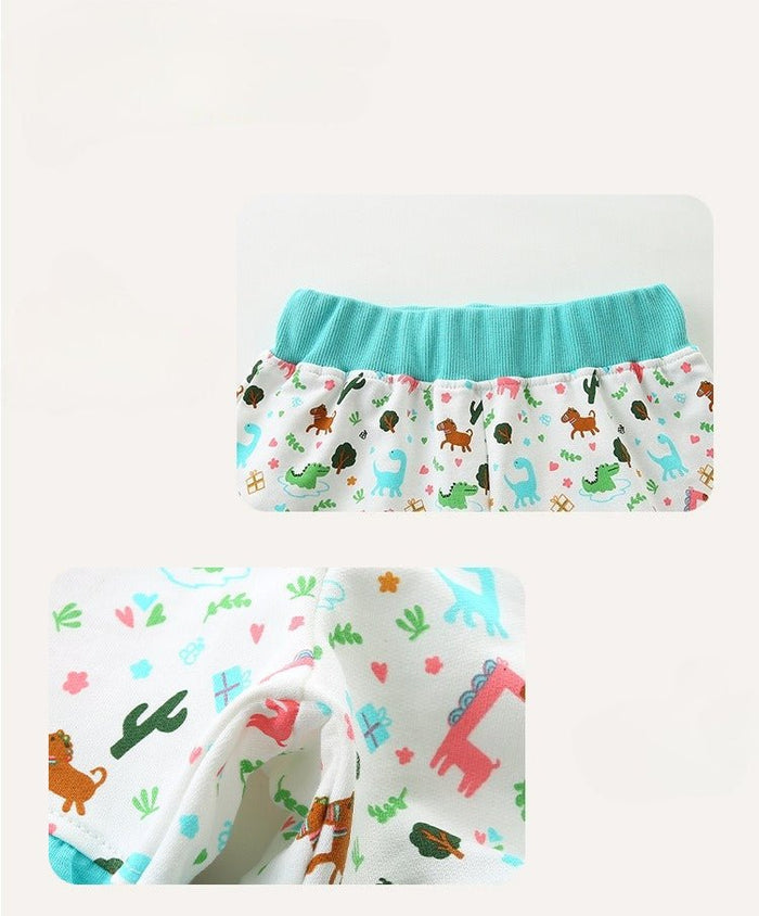Toddler/Kid Girl's Soft Knit Shorts with Cartoon Animal Design