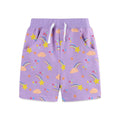 Toddler/Kid Girl's Star and Rainbow Print Design Purple Shorts