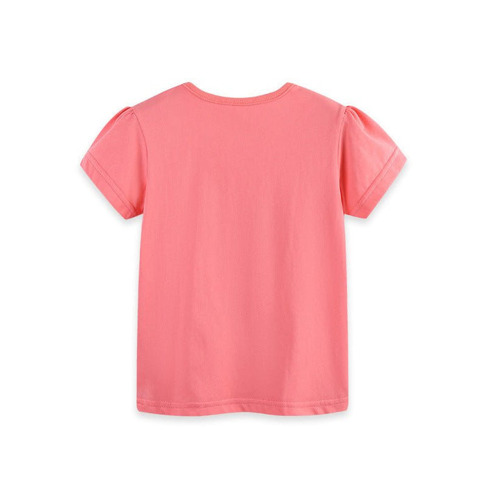 Toddler/Kid Girl's Summer Cotton T-shirt with Cute Fairy & Flower Print