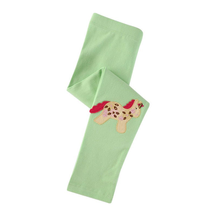 Toddler/Kid Girl's Unicorn and Butterfly Design Green Leggings