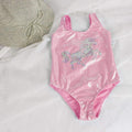 Toddler/Kid Girl's Unicorn Embroidery Swimwear